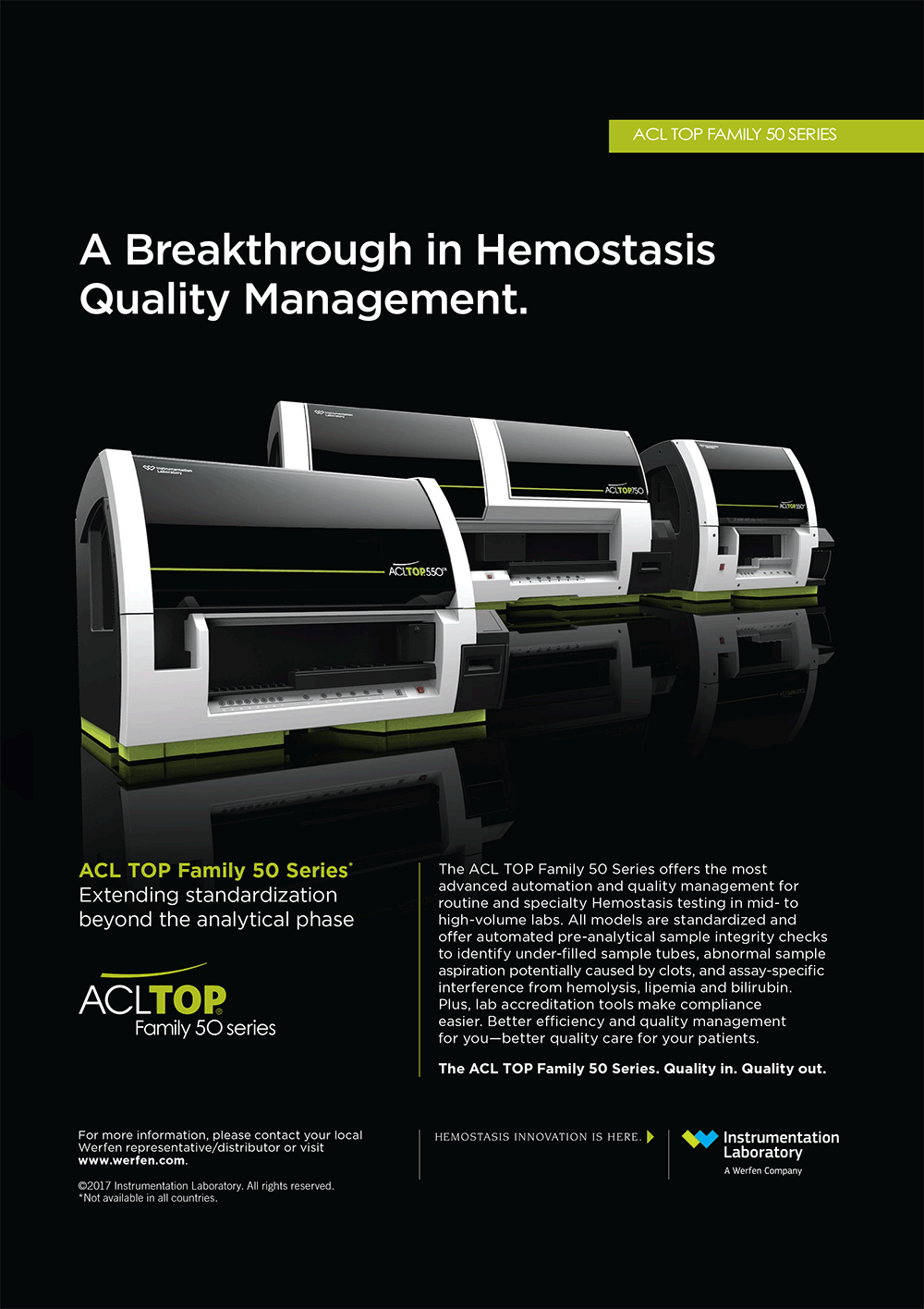 ACL TOP Family 50 Series Clinical Laboratory int.