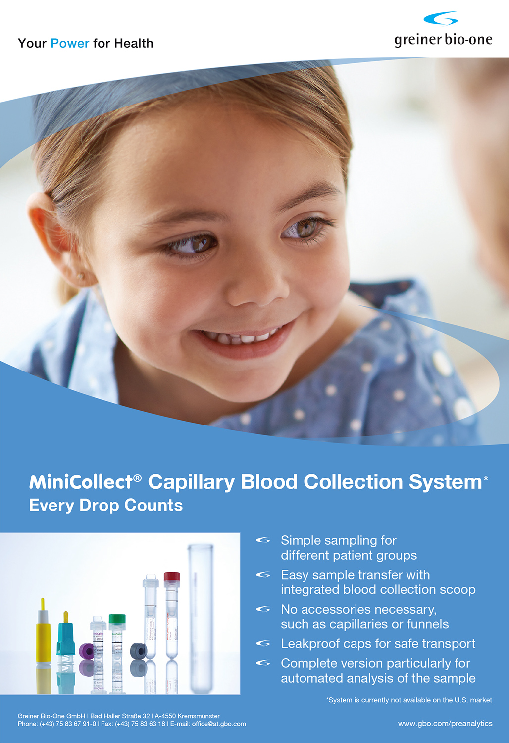 MiniCollect® Capillary Blood Collection System Clinical Laboratory int.