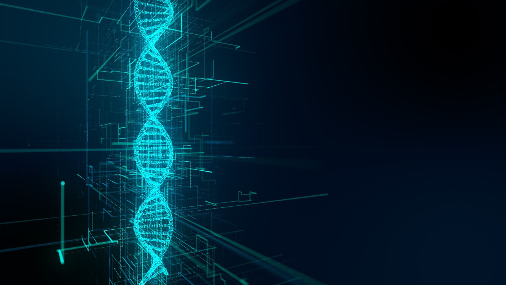 DNA double helix Gene therapy and genetic engineering of human genes for medical research - 3D render AdobeStock 262643263